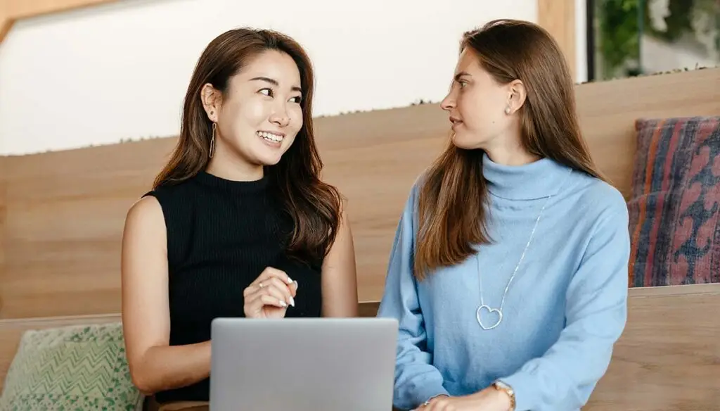 two asian women