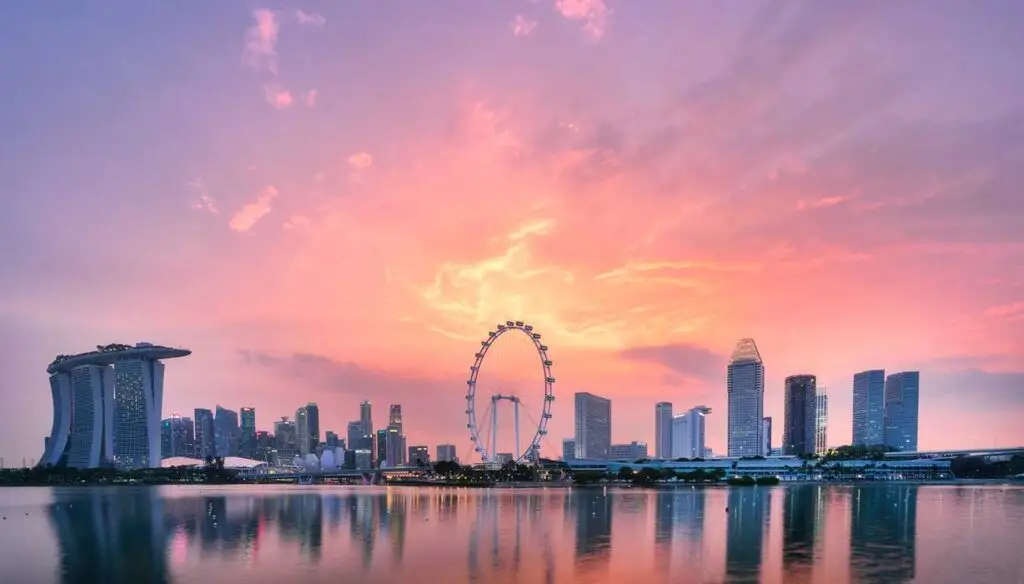 night scene in Singapore