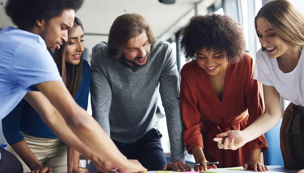 five diverse employees