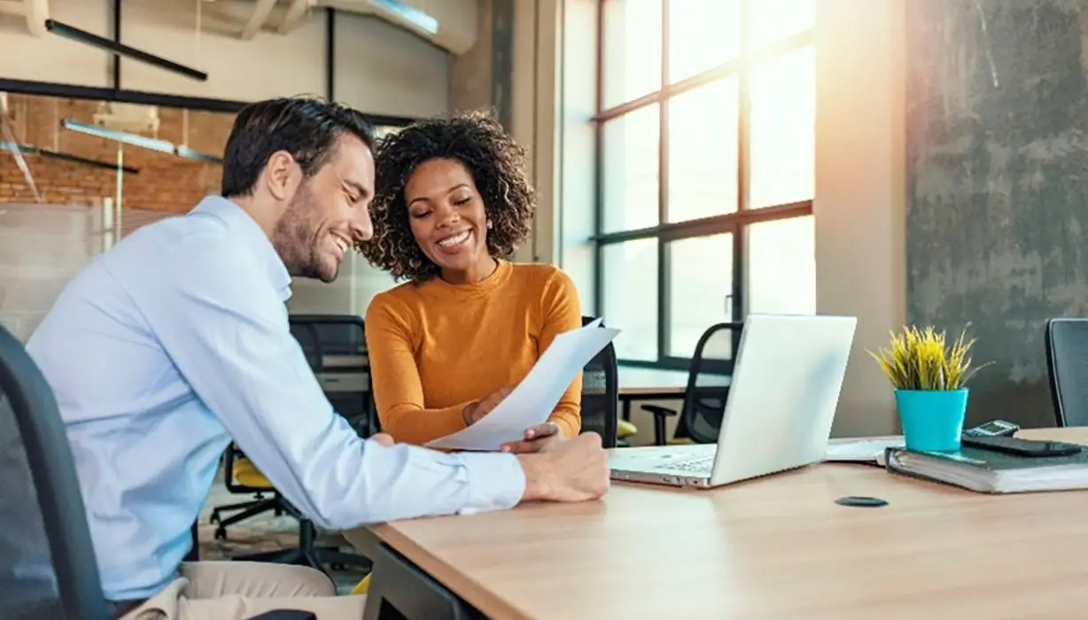 two people discussing references
