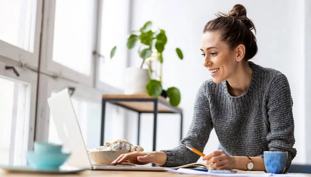 woman working in an office