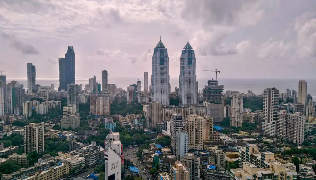 view of city in India