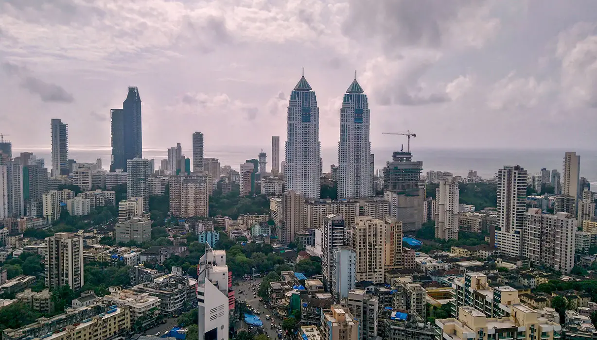 view of city in India
